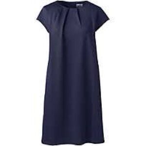 Lands End Women's Short Sleeve Ponte Navy Dress size 10